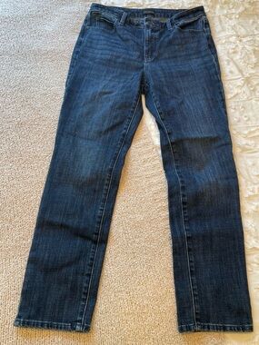 Talbots Dark Florence Straight-Leg Jeans EUC - size 8 petite